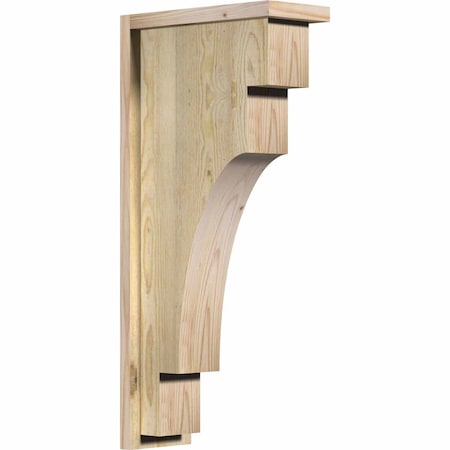 Ekena Millwork Mediterranean Rough Sawn Corbel w/Backplate, Douglas Fir, 6"W x 14"D x 30"H COR06X14X30MED01RDF